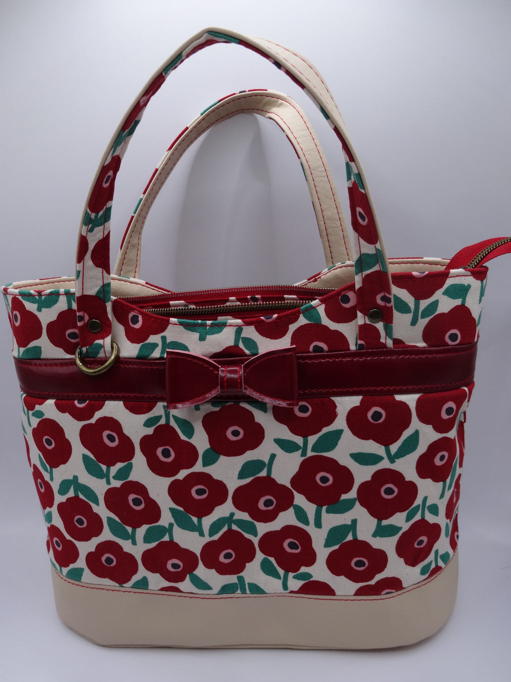 Red Floral Rachel Handbag