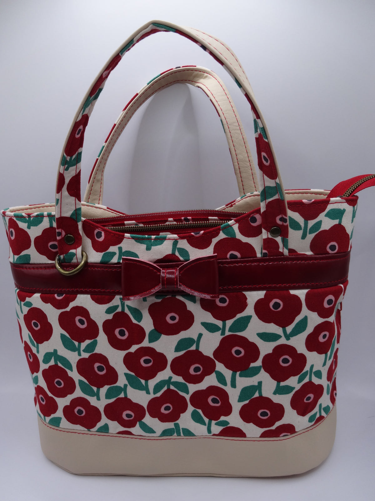 Red Floral Rachel Handbag