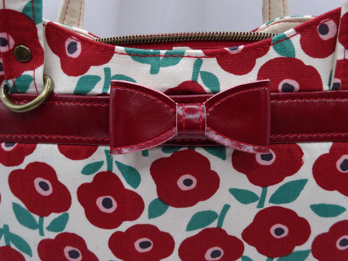 Red Floral Rachel Handbag