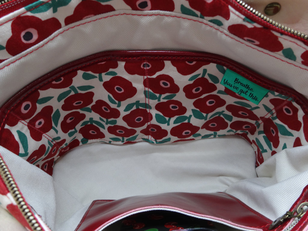 Red Floral Rachel Handbag