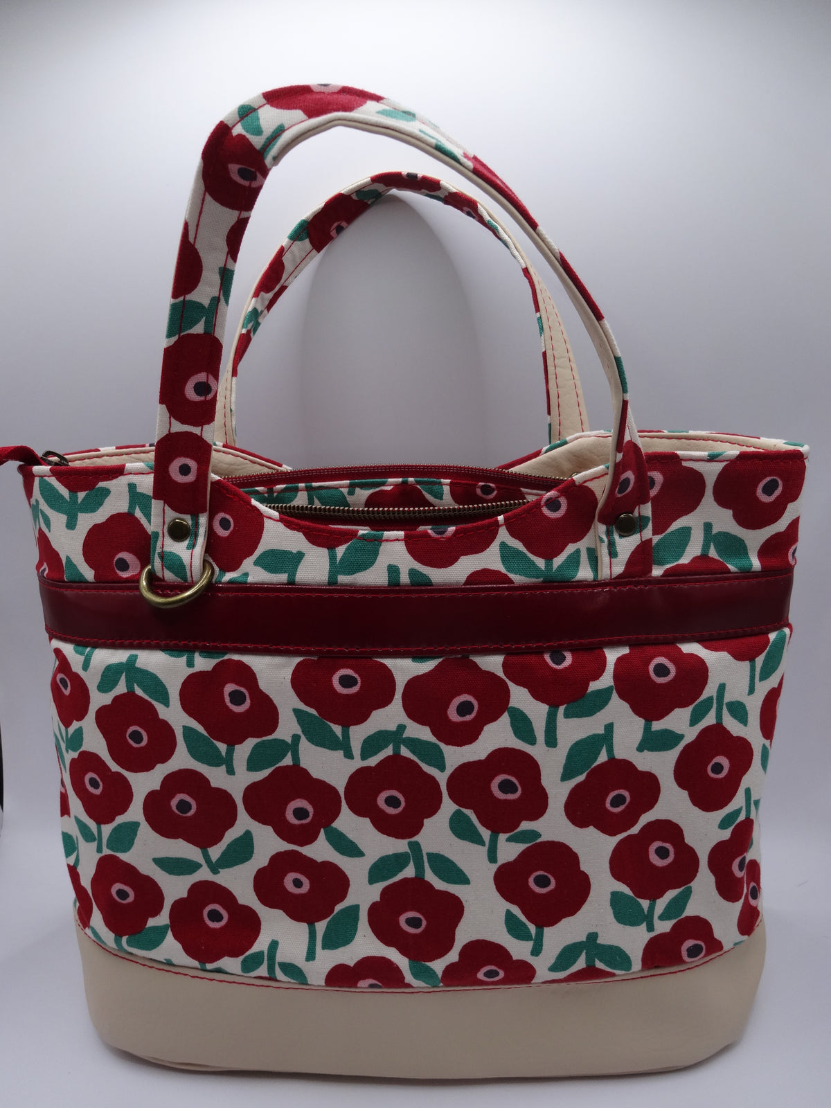 Red Floral Rachel Handbag