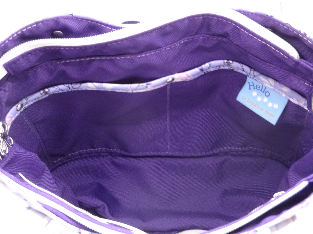 Purple Floral Rachel Handbag