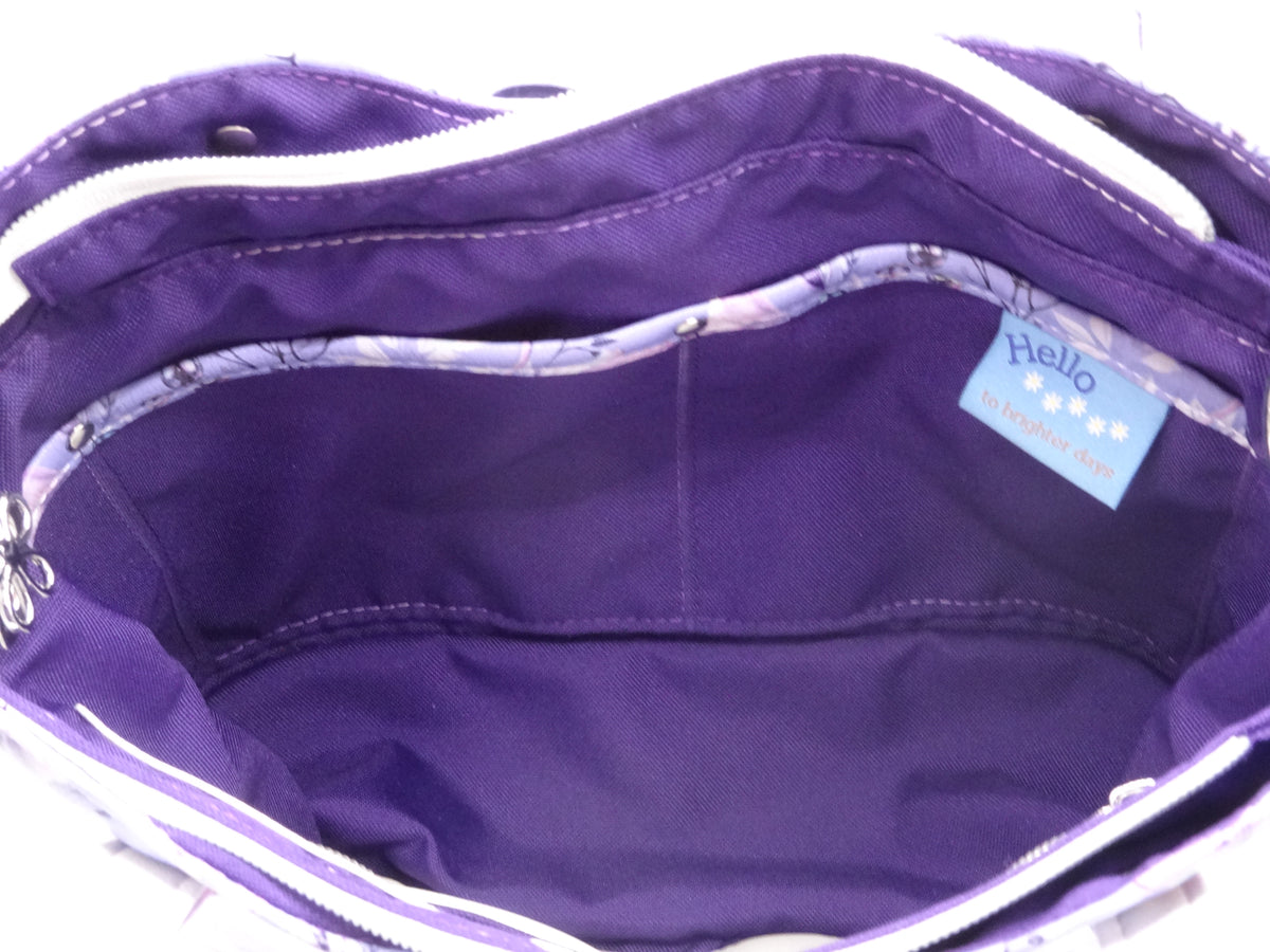 Purple Floral Rachel Handbag