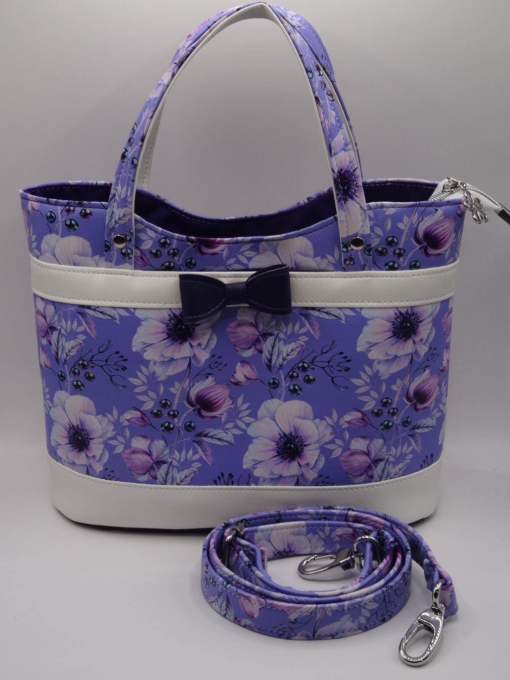 Purple Floral Rachel Handbag