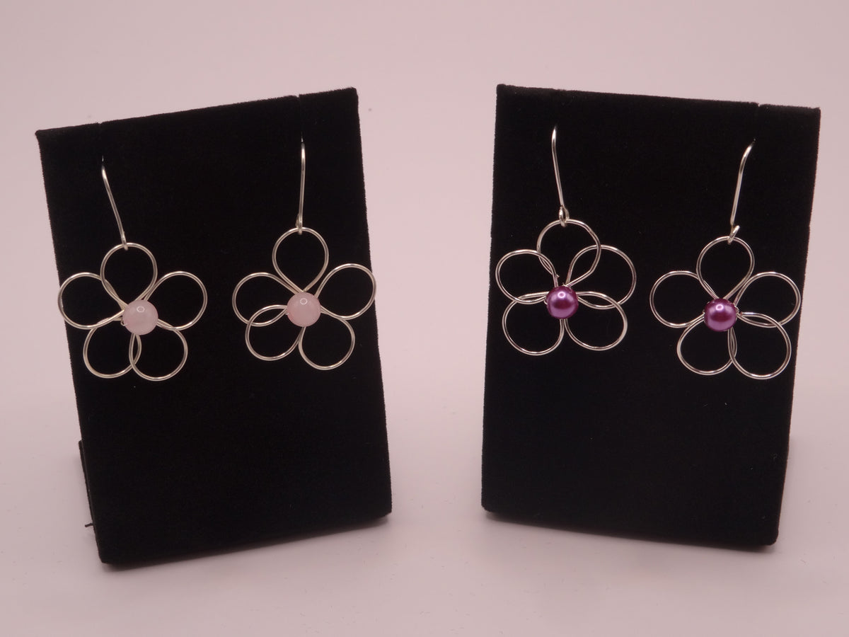Blossom earrings - large (Silver)