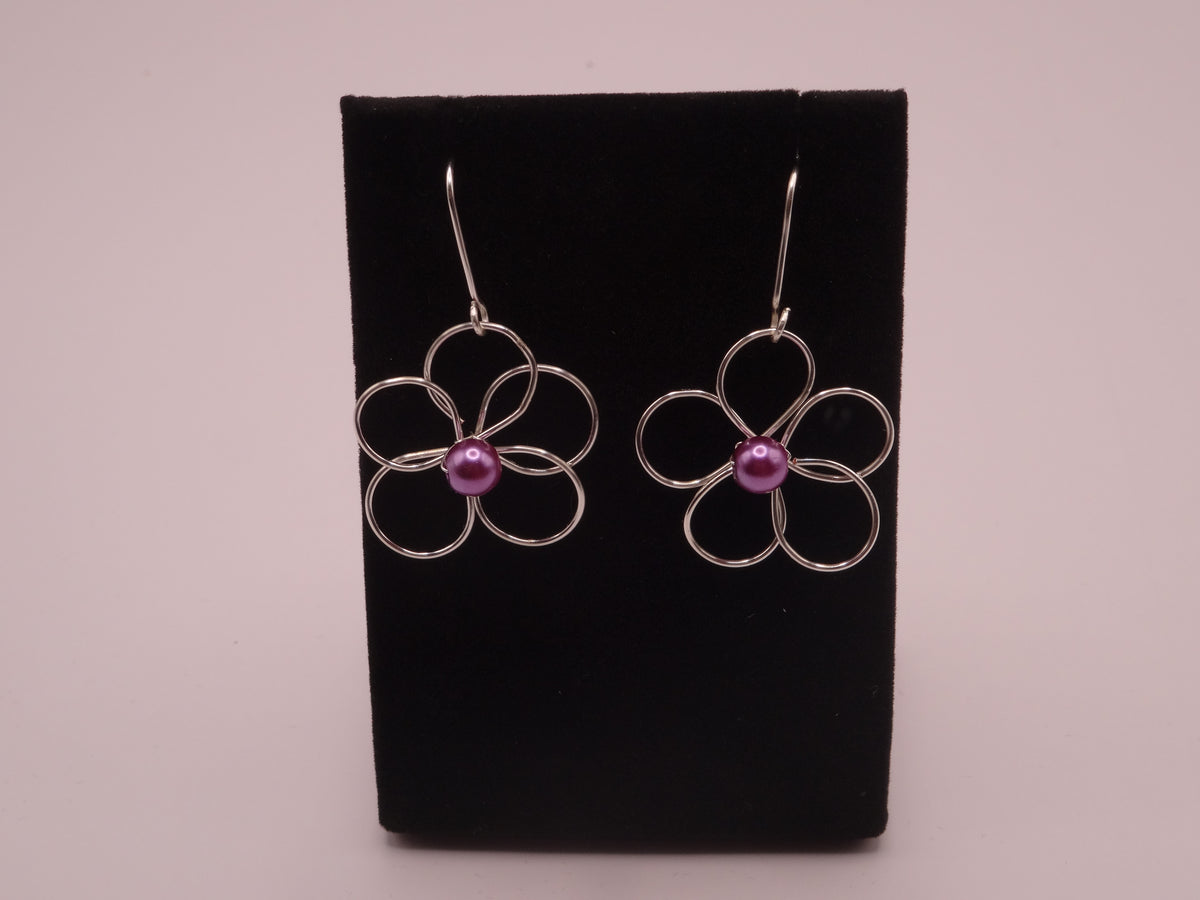 Blossom earrings - large (Silver)