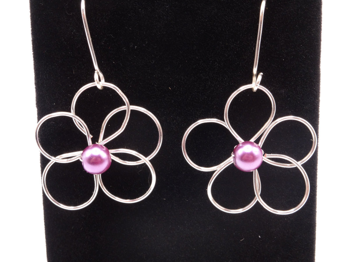 Blossom earrings - large (Silver)